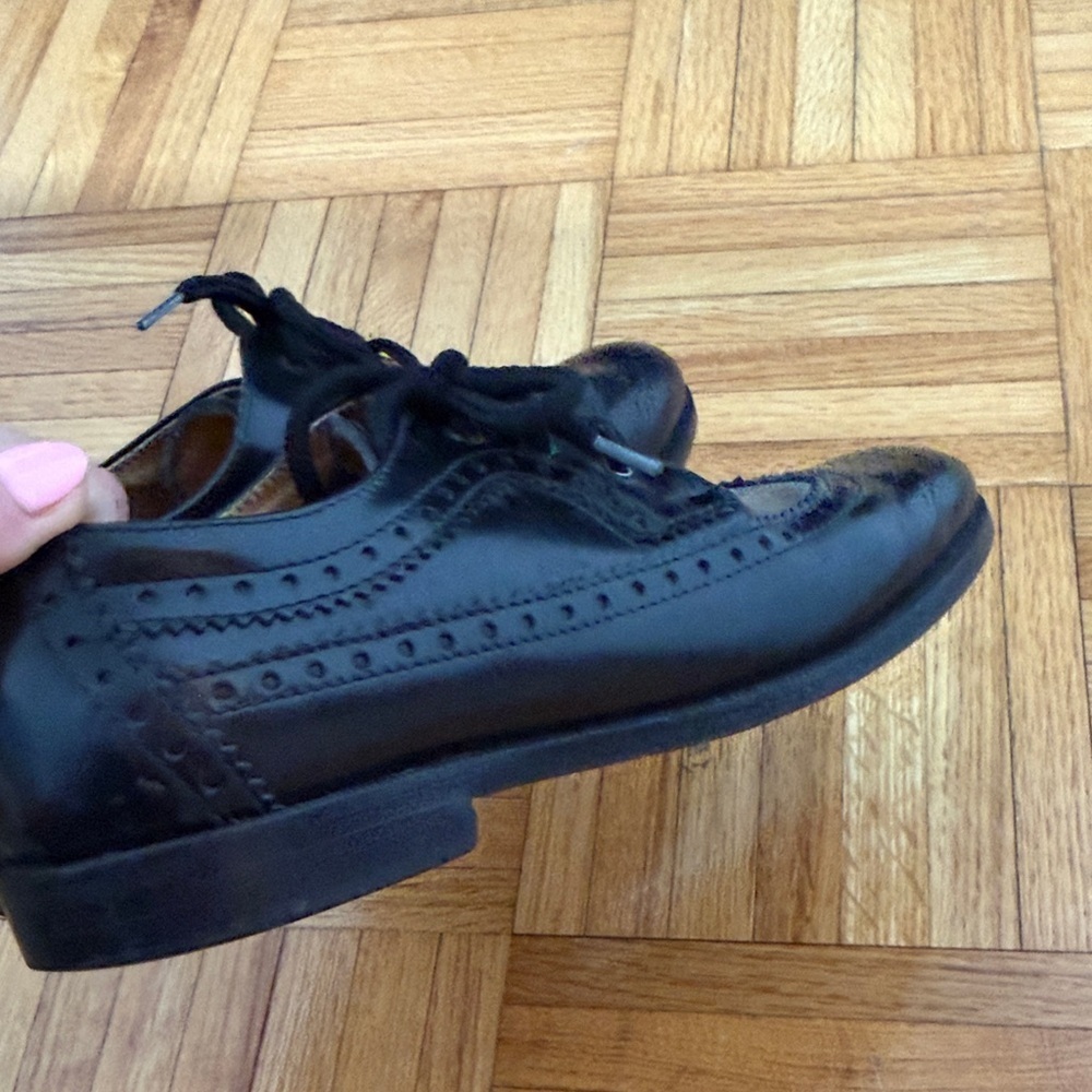 Classic Black Leather kids Dress Shoes - Picture 10 of 11